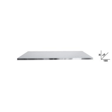   C58PLT-X 1,6 Rozsdamentes acéllal fedett MDF munkalap (1600x750 mm) a C58BC moduláris munkapadokhoz