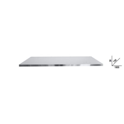   C58PLT-X 1,6 Rozsdamentes acéllal fedett MDF munkalap (1600x750 mm) a C58BC moduláris munkapadokhoz