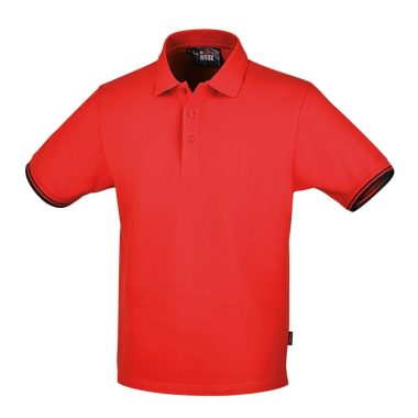   7547R Három gombos pólóing, 100% pamut, 200 g/m2, piros XXL
