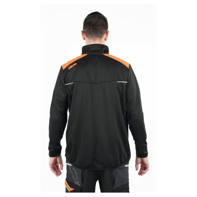 7564N XS Szellőző elasztikus polárdzseki, sokzsebes, fekete