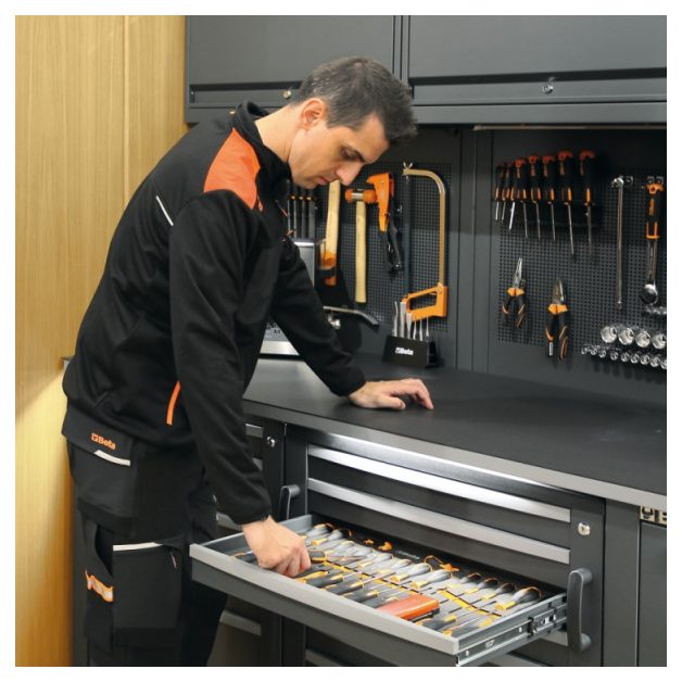 7564N XS Szellőző elasztikus polárdzseki, sokzsebes, fekete