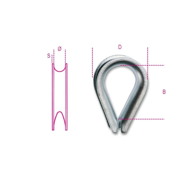 8021 Kötélszív, erősített kivitel, galvanizált