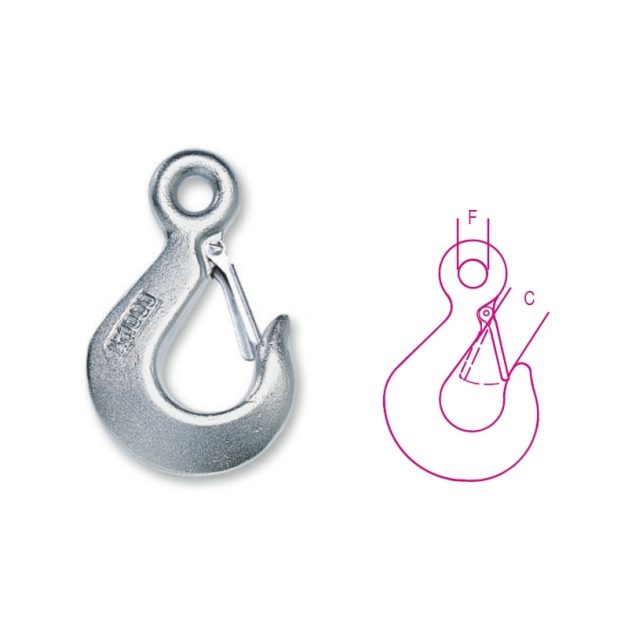 8051S füles emelőhorog szénacél horganyzott