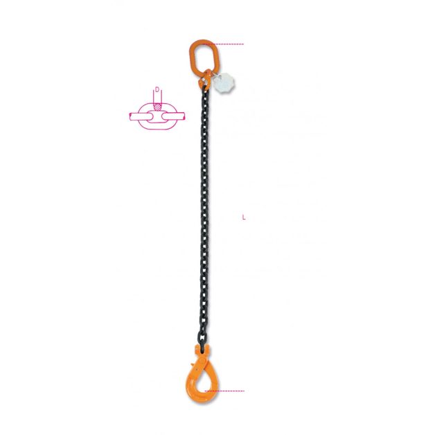 8091SL Emelőlánc, 1 karos, önzáró horog 8. biztonsági fok