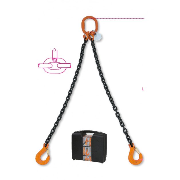 8092 D6-2 rögzítő emelőheveder 2 karos lánc táskában
