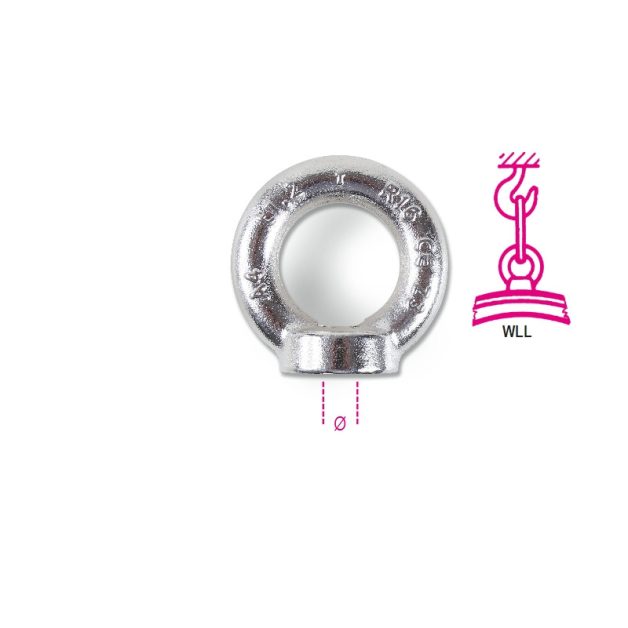 8242F M30 emelő fülescsavar, rozsdamentes acél A4 külső, KOVÁCSOLT