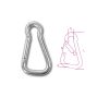 8276 Asszimmetrikus karabiner horog AISI 316