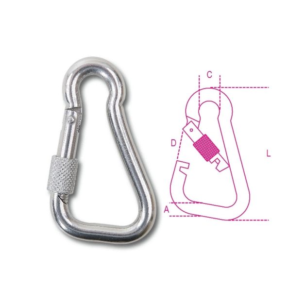 8276G Asszimmetrikus karabiner horog AISI 316