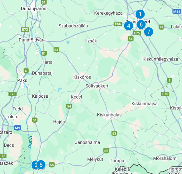 Bács-Kiskun megyei térkép